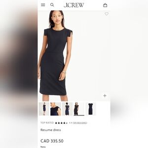 J. Crew Resume dress in navy